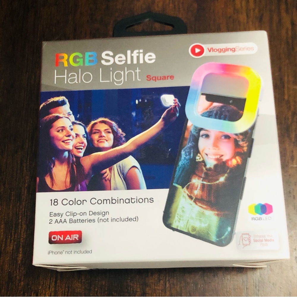 RGB Selfie Halo Light - Square